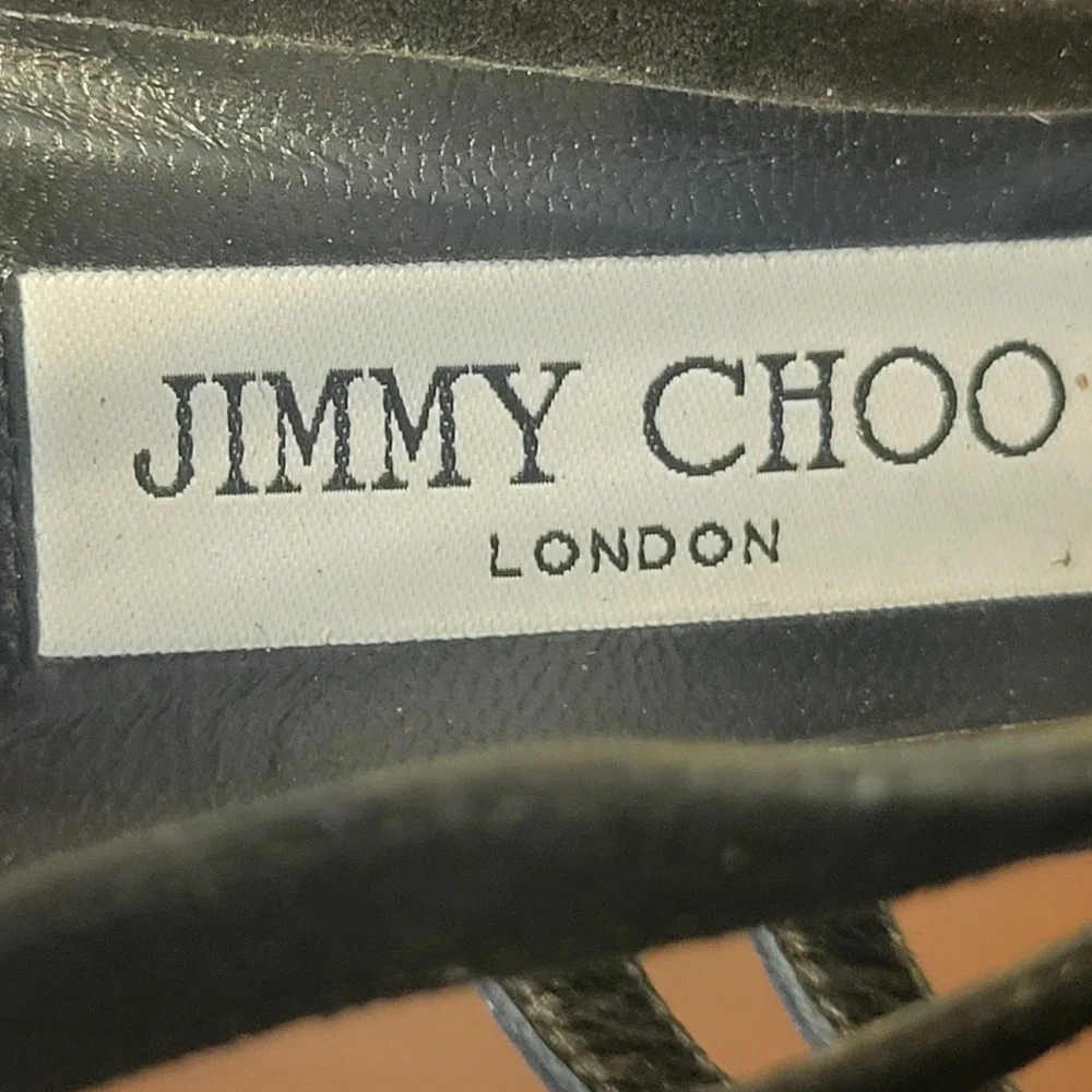 Jimmy Choo Black Selina 85 Suede Strappy Sandals